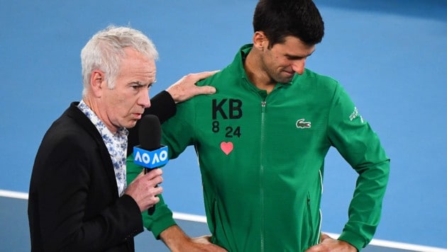 John McEnroe (li.) und Novak Djokovic (Bild: AFP )