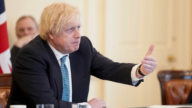 Der britische Premier Boris Johnson bleibt bei seiner harten Verhandlungstaktik. (Bild: AFP/Andrew PARSONS)
