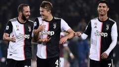 Gonzalo Higuain, Matthijs de Ligt und Cristiano Ronaldo (von li. nach re.) (Bild: AFP )