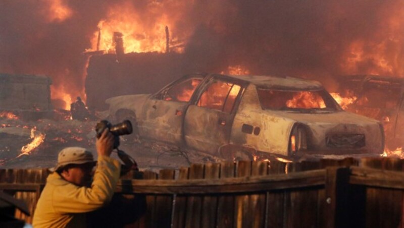 Das Feuer richtete in Los Angeles eine Verwüstung an. (Bild: AP)