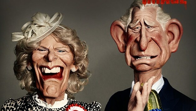 Prinz Charles und Camilla im Comeback der Kultserie „Spitting Image“ (Bild: www.twitter.com/BritBox_UK)