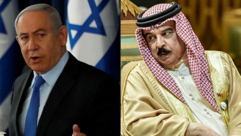 Israels Premierminister Benjamin Netanyahu und Bahreins König Hamad bin Isa Al Khalifa dürften Trumps Abkommen wohlgesinnt sein. (Bild: AFP/RONEN ZVULUN/Fayez Nureldine)