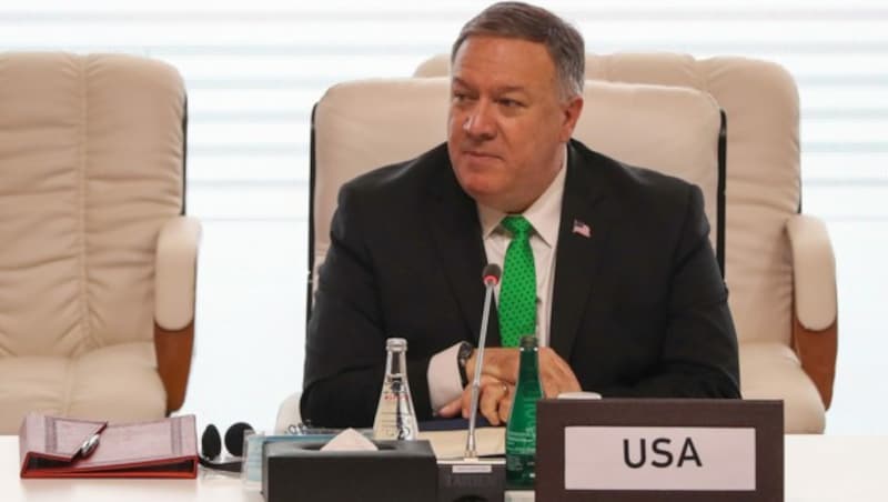 US-Außenminister Mike Pompeo war ebenfalls vor Ort. (Bild: AFP )