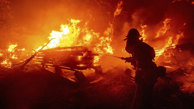 Die Feuer an der US-Westküste nehmen Rekordmaße an. (Bild: AP/Noah Berger)