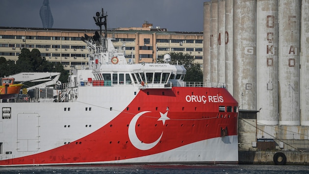 Das Erkundungsschiff Oruc Reis (Bild: AFP/Ozan KOSE)