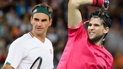 Roger Federer, Dominic Thiem (Bild: AFP, Krone KREATIV)