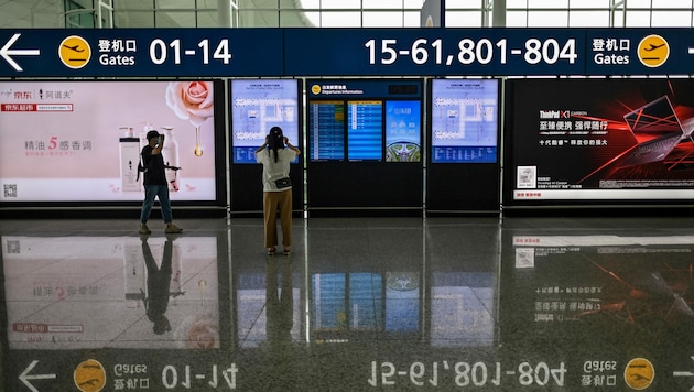 Der Flughafen in Wuhan (Bild: AFP)