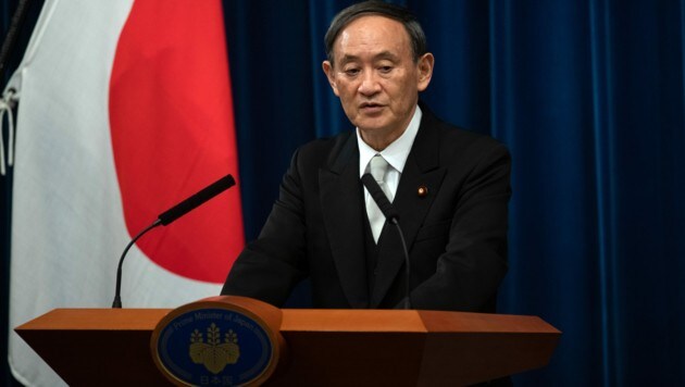Ministerpräsident Yoshihide Suga (Bild: AFP)
