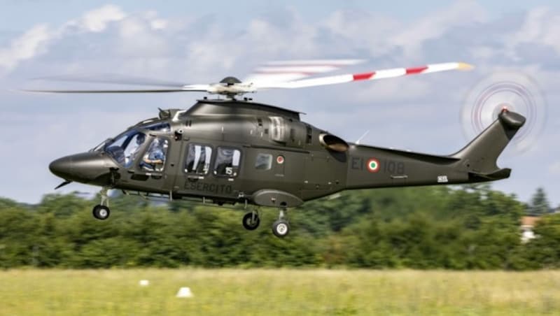 2200 PS, 4,6 Tonnen Gewicht voll beladen, knapp 300 km/h schnell: Der AW169M (Bild: Ministero della Difesa)