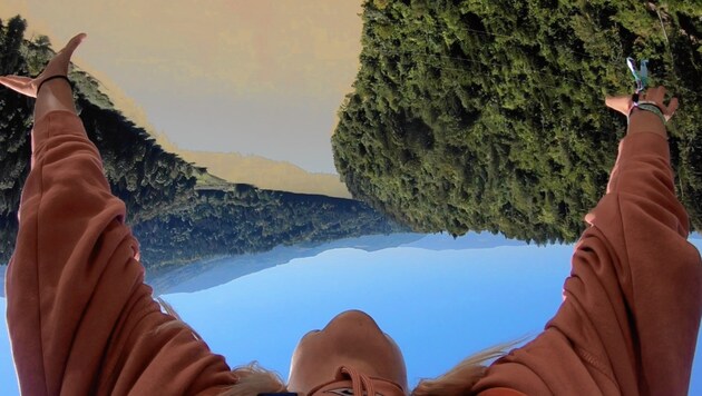 In free fall, the world turns upside down. (Bild: Hannah Tilly)