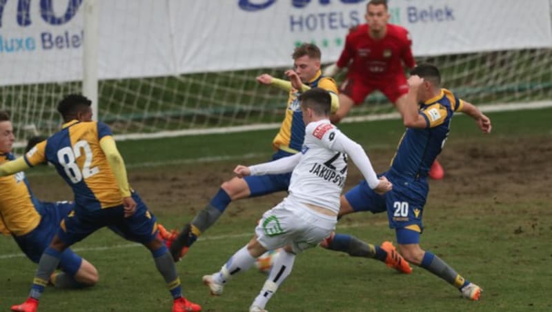 Ein Bild aus dem Jänner 2019: Dunajska Streda bei einem Testspiel gegen Sturm Graz (Bild: GEPA pictures)