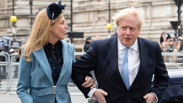 Der britische Premierminister Boris Johnson mit seiner Lebensgefährtin Carrie Symonds (Bild: www.pps.at)
