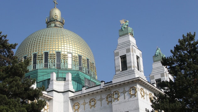 Die berühmte Otto-Wagner-Kirche am Steinhof. (Bild: Kronen Zeitung)