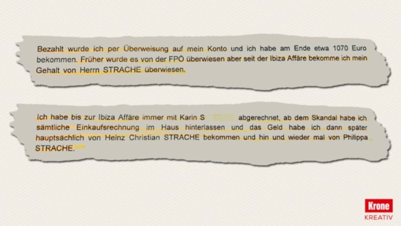 Auszüge aus dem Einvernahmeprotokoll, das der „Krone“ vorliegt (Bild: "Krone", Krone KREATIV)