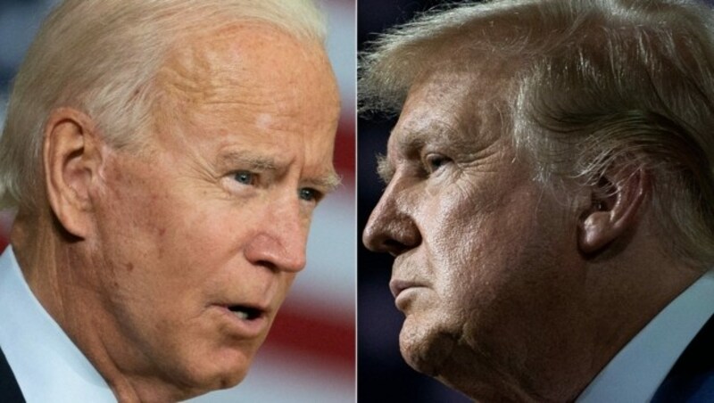 Joe Biden (l.) und sein Kontrahent Donald Trump (Bild: APA/AFP/JIM WATSON, Brendan Smialowski)
