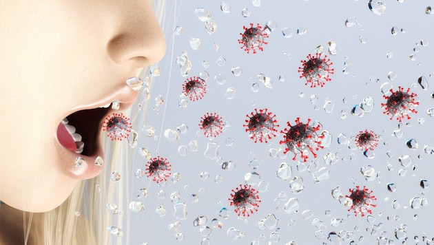Der Hauptübertragungsweg für SARS-CoV-2 ist die Aufnahme virushaltiger Flüssigkeitspartikel über die Luft, die beim Atmen, Husten, Sprechen und Niesen entstehen. (Bild: crimson/stock.adobe.com)