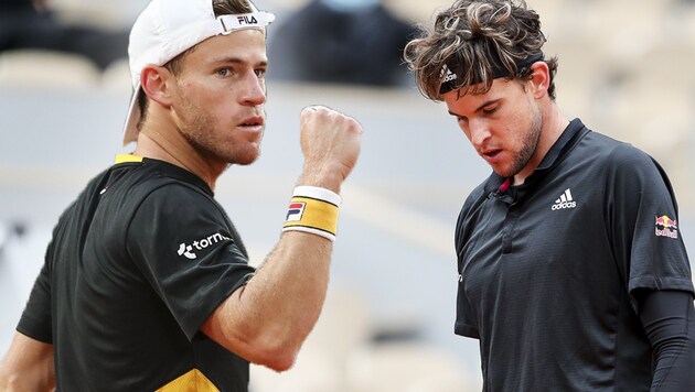 Diego Schwartzman und Dominic Thiem (Bild: GEPA, krone.at-grafik)