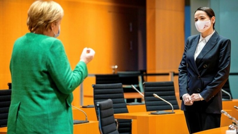 Eines der wenigen Bilder, die vom Presseservice der Bundesregierung zur Verfügung gestellt worden sind (Bild: EPA)