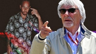 Bernie Ecclestone (re.) schreibt Lewis Hamilton bereits ab. 