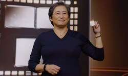 Archivbild: AMD-Chefin Lisa Su präsentiert den Ryzen-5000-Prozessor.