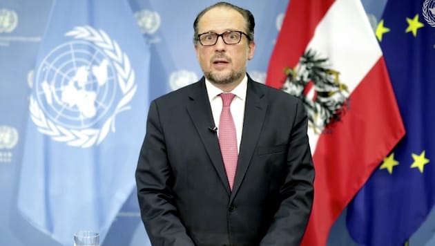 Außenminister Alexander Schallenberg (ÖVP) vertrat Österreich beim UNO-Sondergipfel. (Bild: AP)