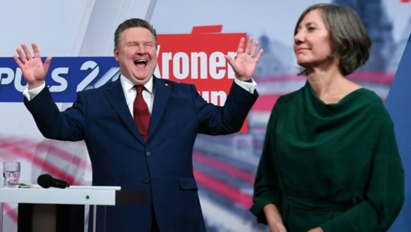 Michael Ludwig und Birgit Hebein (Bild: APA/Helmut Fohringer)