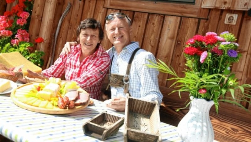 Feine Jause auf der Eggerhütte in Großfragant. (Bild: Evelyn HronekKamerawerk)