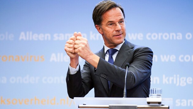 Der niederländische Ministerpräsident Mark Rutte steht vor seiner vierten Amtszeit. (Bild: APA/AFP/ANP/Bart Maat)
