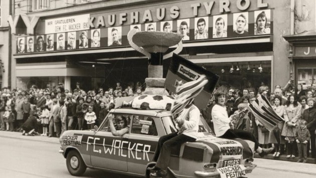 1971 hieß der österreichische Fußballmeister FC Wacker Innsbruck. (Bild: Stadtarchiv Innsbruck)