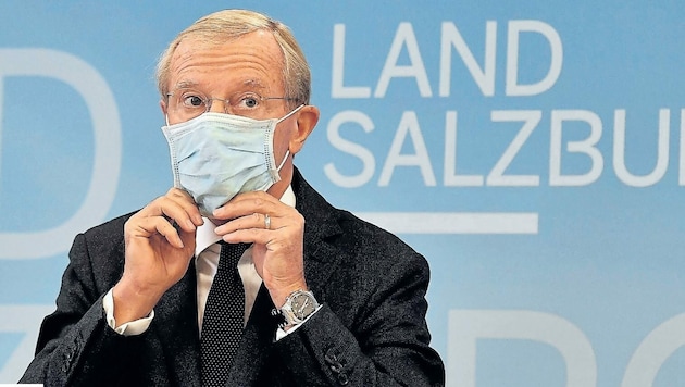 ÖVP-Landeschef Wilfried Haslauer hat sich vorsorglich in häusliche Quarantäne begeben. (Bild: www.picturedesk.com/Barbara Gindl)