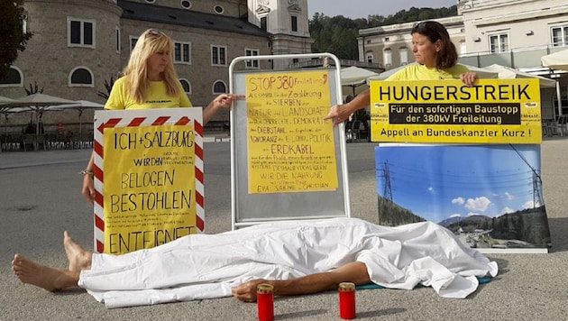 Die Freileitungsgegner haben ihren Hungerstreik beendet. (Bild: Markus Tschepp)