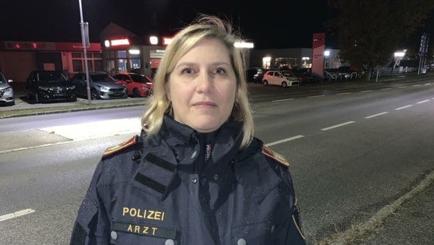 Polizeiärztin Elisabeth Unger unterstützte die Beamten (Bild: Schulter Christian)