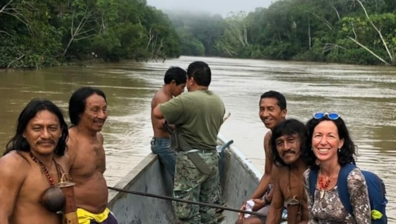 Natalie Hallas Besuch am Amazonas bei den Waorani in Ecuador (Bild: Natalie Halla)