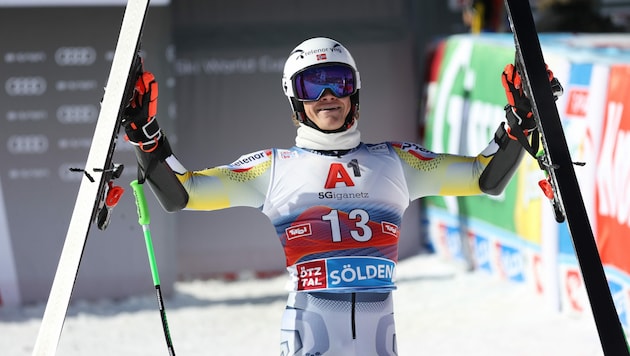 Lucas Braathen gewann 2020 sensationell den Auftakt am Gletscher in Sölden. (Bild: GEPA)