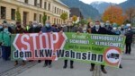 In Trieben protestierten Politiker und Bewohner gegen Mautflüchtlinge: W. Moitzi, H. Schöttl, A. Forstner, L. Schönleitner (Bild: Weeber Heinz)