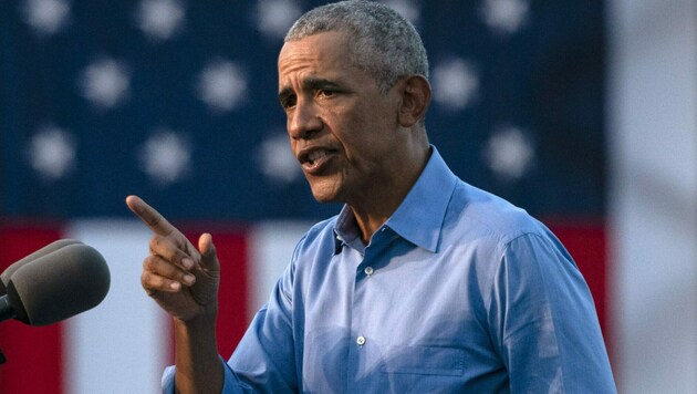 Barack Obama sparte in Philadelphia nicht an Kritik am amtierenden Präsidenten. (Bild: AFP)