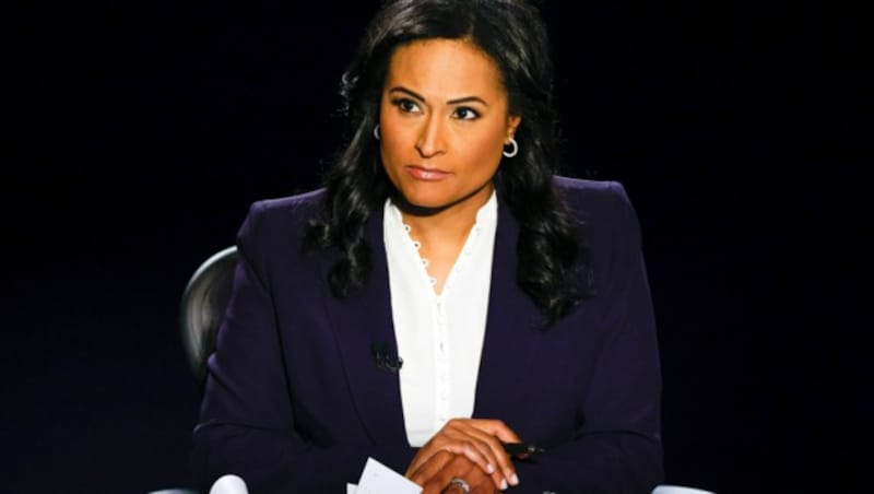 Moderatorin war Kristen Welker von NBC News. Die 44-Jährige arbeitet als Korrespondentin im Weißen Haus in Washington. (Bild: AP)