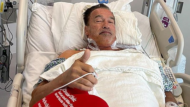 Schwarzenegger hatte bereits drei Operationen am offenen Herzen. Hier nach seiner Operation im Jahr 2020. (Bild: Screenshot instagram/schwarzenegger)