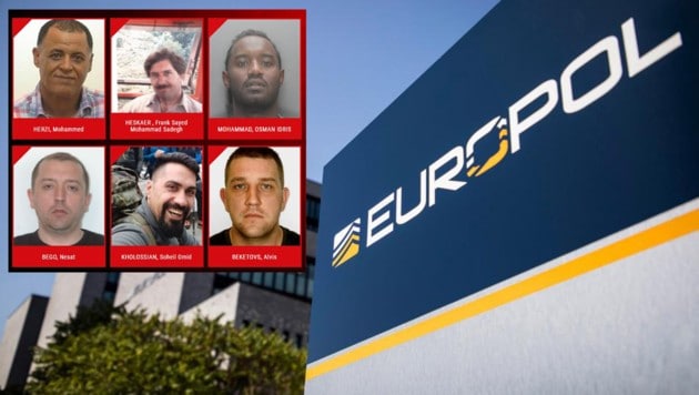 (Bild: Europol, Screenshot eumostwanted.eu, Krone KREATIV)