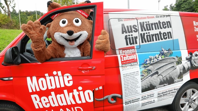 Mit der mobilen Redaktion ist Lesefuchs „Theo“ in Kärnten unterwegs. (Bild: Rojsek-Wiedergut Uta)