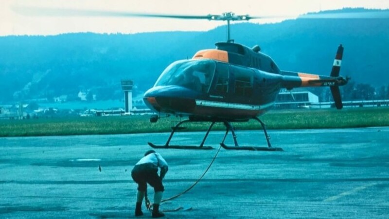 Die Taubergung erfolgte 1975 noch mittels eines Tellersitzes. (Bild: Werner Senn)