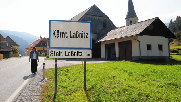 Nur einen Kilometer vom Ort Kärntnerisch Laßnitz entfernt liegt Steirisch Laßnitz. (Bild: Rojsek-Wiedergut Uta)
