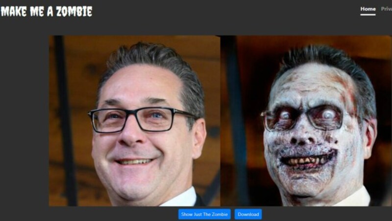 Heinz-Christian Strache (Bild: APA, makemeazombie.com)