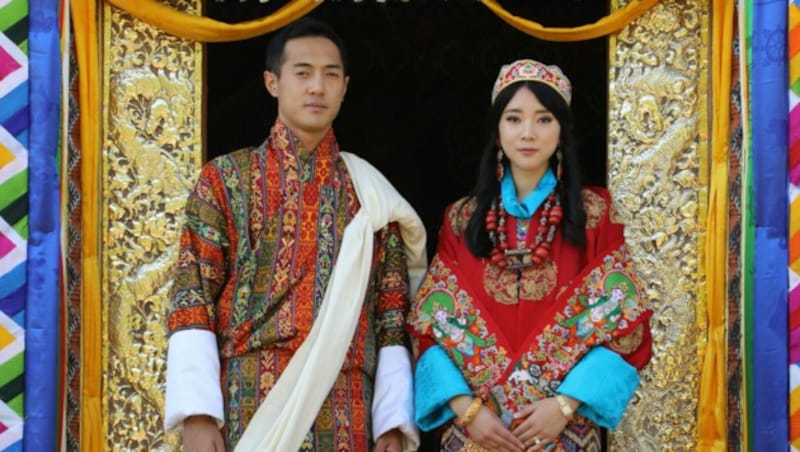 Prinzessin Eeuphelma Choden Wangchuck aus dem kleinen Königreich Bhutan hat geheiratet. (Bild: AFP)