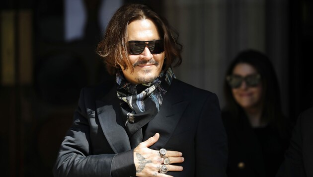 Johnny Depp im Juli 2020 auf dem Weg ins Gericht. (Bild: AFP)