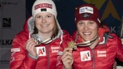 Haben auch in dieser Saison viel vor: die Lungauerin Lisa Grill (li.) und Zimmerkollegin Magdalena Egger, die heuer im März die Junioren-Ski-WM dominierten. (Bild: Kjell G Karlsen)