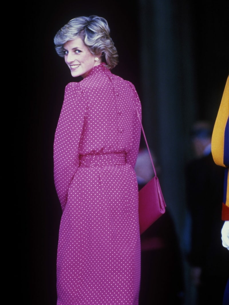 Prinzessin Diana in Rom in einem Polka-Dot-Kleid. (Bild: www.viennareport.at)