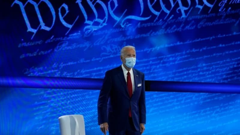 Noch im Oktober absolvierte Joe Biden einen Wahlkampfauftritt im Convention Center von Philadelphia in Pennsylvania. Jenem Bundesstaat, der ihn am Samstag schlussendlich zum Präsidenten wählte. (Bild: AP)