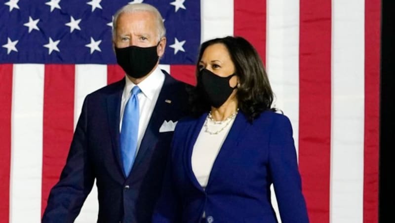 Das neue US-Dreamteam Joe Biden und Kamala Harris (Bild: AP)