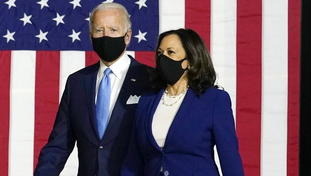 Das neue US-Dreamteam Joe Biden und Kamala Harris (Bild: AP)